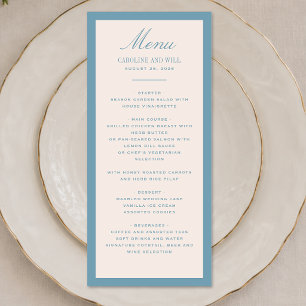 Classic Elegant Wedding Ceremony or Reception  Menu