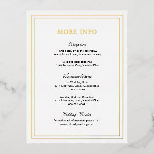 Classic Elegant Wedding Enclosure Card