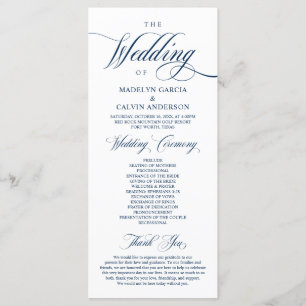Classic Elegant Wedding Foldable Program