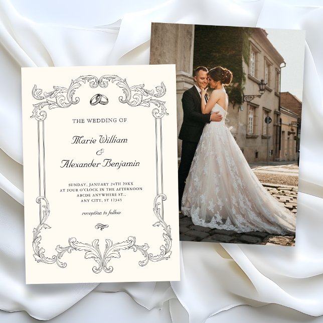 Classic elegant wedding invitation (Creator Uploaded)