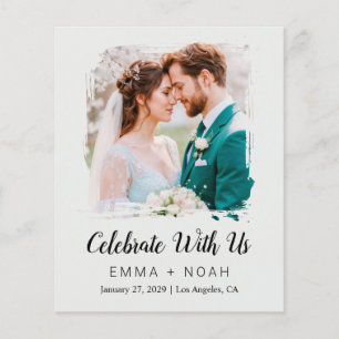 Classic Elegant Wedding Reception Party Invitation Flyer