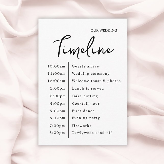 Classic Elegant Wedding Timeline Add On Enclosure Card (Classic Elegant Wedding Timeline Add On Enclosure Card
)