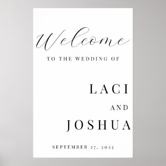 Classic Elegant Welcome Wedding Sign – Timeless 