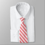 Classic Elegant White Pink Stripes Solid Colour  Tie<br><div class="desc">Elegant white and pink striped necktie. Thin white vertical stripes chic men necktie design.</div>