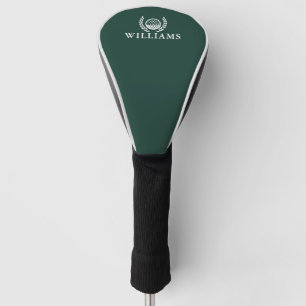 Classic Emerald Green Personalized Name Monogram Golf Head Cover