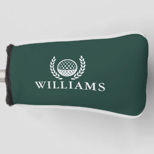 Classic Emerald Green Personalized Name Monogram Golf Head Cover
