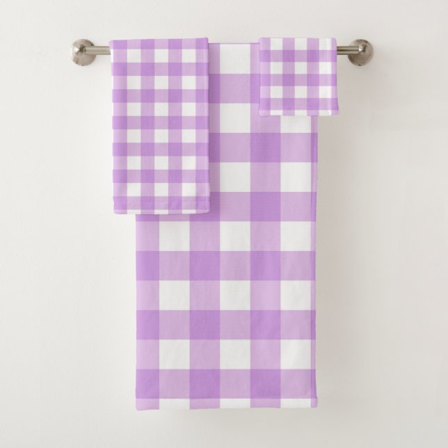 Classic En vichy Vérifier Plaid Motif Lilac (En situation)