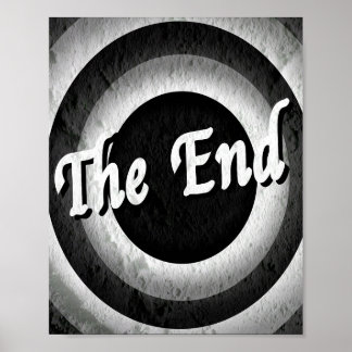 Classic End Credits - B&W Poster