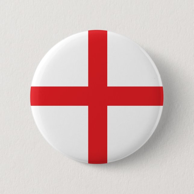 Classic England Flag – St. George’s Cross 2 Inch Round Button (Front)