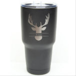 Classic Engraved Deer Antlers Insulated Tumbler<br><div class="desc">Deer Hunter Tumbler - 30 oz - Stainless Steel with Clear Lid - Choice of Colours and Name- Personalized Custom Engraved –Groomsman,  Bridesmaid,  Birthday,  Holiday Gift - * Laser Engraved Not a Vinyl Decal *</div>