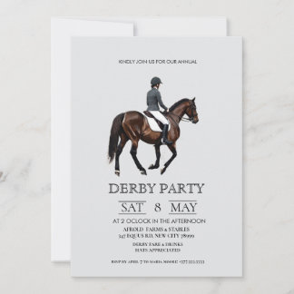 Classic Equestrian Kentucky Derby Party Invitation