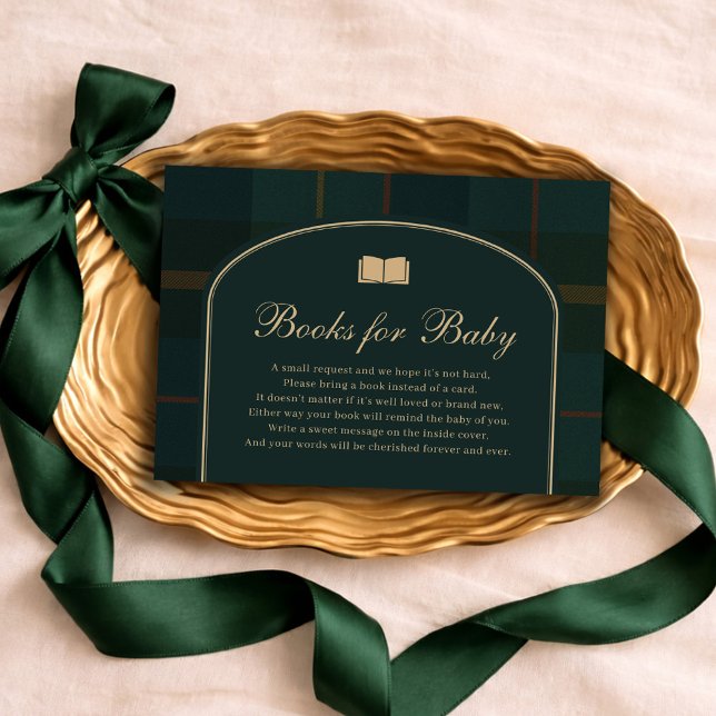 Classic Equestrian Polo Plaid Books for Baby Boy Enclosure Card (Creator Uploaded)