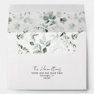 Classic Eucalyptus Pattern Return Address Envelope