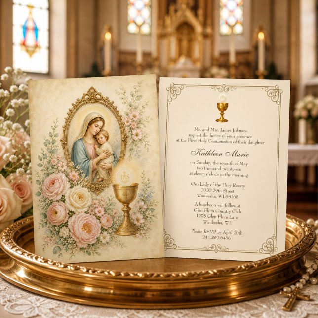 Classic Eucharistic First Communion Invitation (Creator Uploaded)