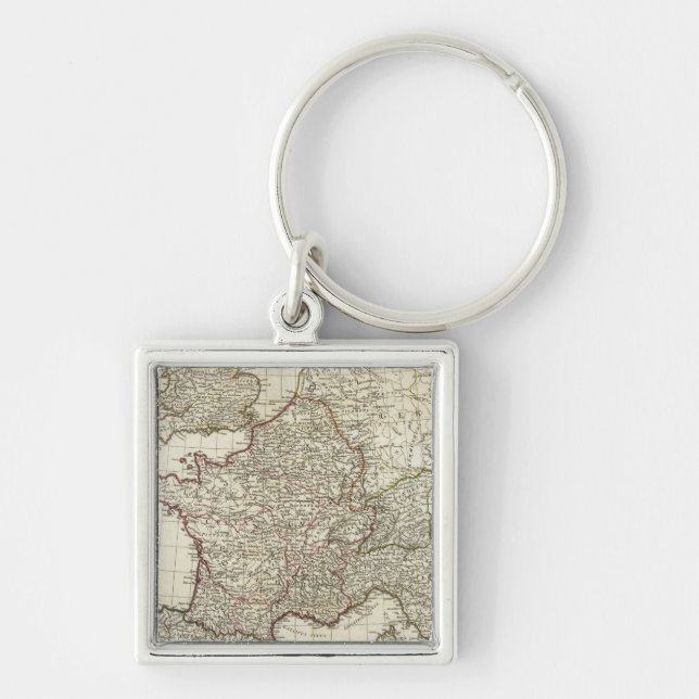 Classic European Map Keychain (Front)