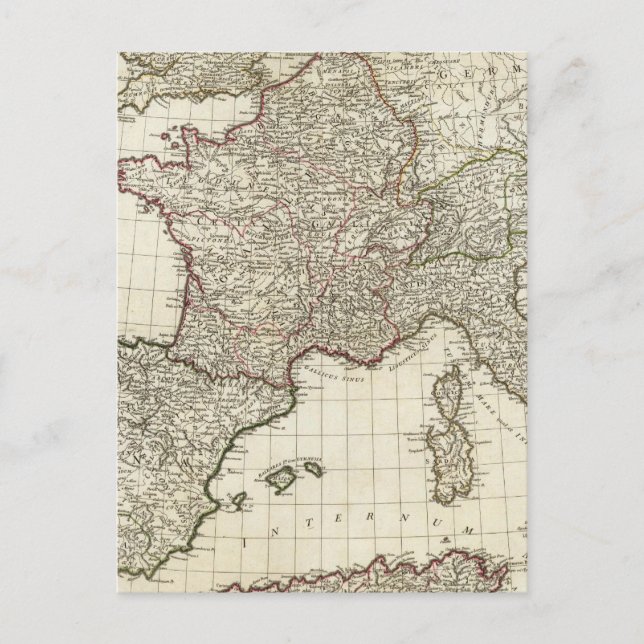 Classic European Map Postcard (Front)