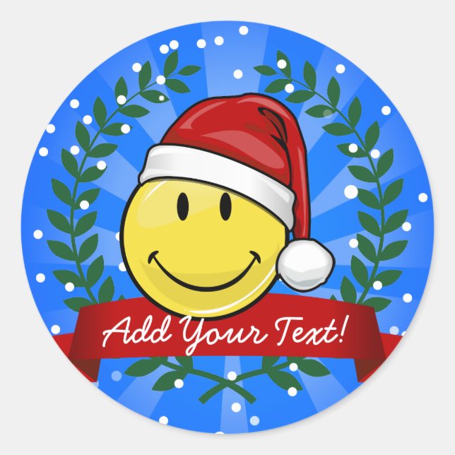 Classic Face Holiday Style Round Sticker (Front)