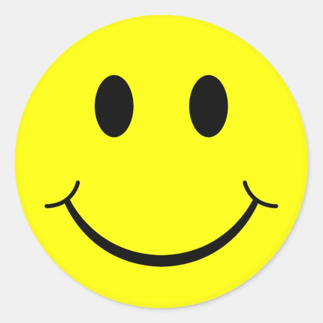 Classic Face Round Sticker (Front)