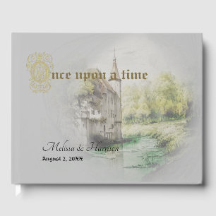 Classic Fairytale Castle Painting Guestbook