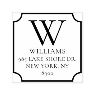 Classic Family Monogram Custom Self-inking Stamp