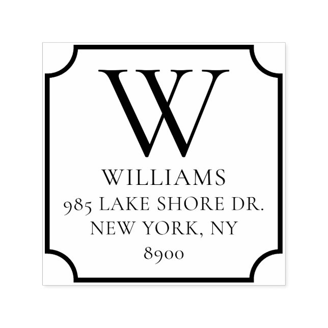 Classic Family Monogram Custom Self-inking Stamp (Design)