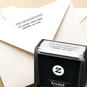 Classic Family Name Return Address Self-inking Stamp