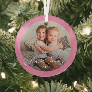 Classic Family Photo Keepsake Christmas Ornament