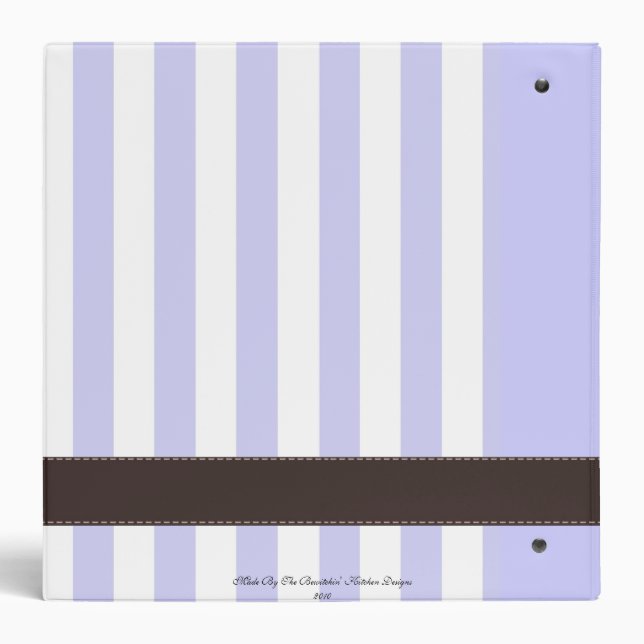 Classic Family Recipe Binder Blue/Purple (Back)