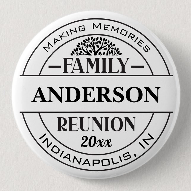Classic Family Reunion Button Custom Text Badge (Créateur téléchargé)