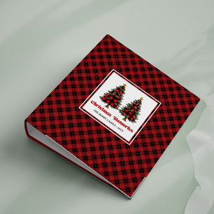 Classic Farmhouse Buffalo Plaid Holiday Binder