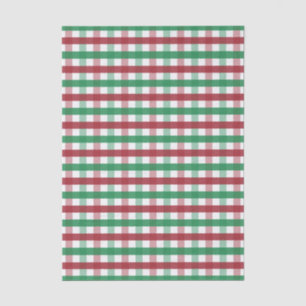 Classic Farmhouse Red & Green Gingham Plaid Tissue Paper