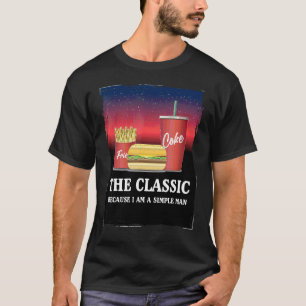 Classic Fast Food Retro Burger Frieze 80s 90s Simp T-Shirt