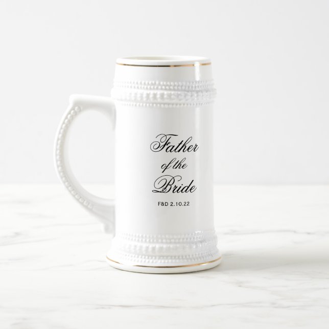 Classic Father of the Bride Beer Stein (Left)