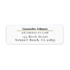 Classic Faux Gold Line Law Legal Lawyer Address