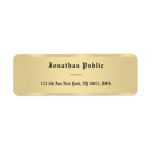 Classic Faux Gold Old Style Text Script Template