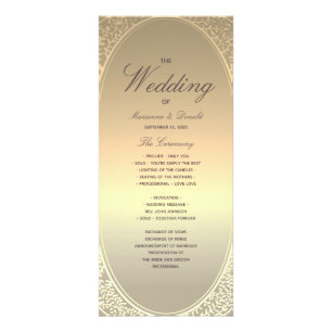 Classic Faux Gold Wedding Program