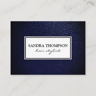 Classic Faux Leather / White Frame Business Card