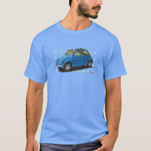 Classic Fiat 500  in light blue