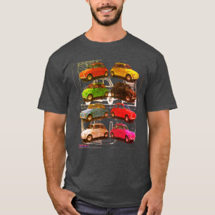 Classic Fiat 500 technicolor T-Shirt