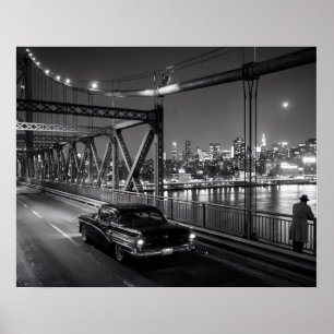 Classic Film Noir Bridge Poster