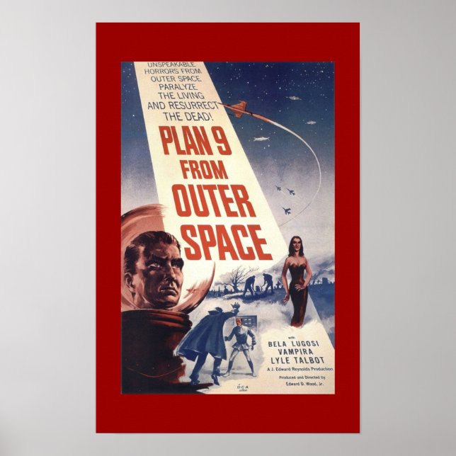 Classic Film poster "Plan 9 from Outer Space" (Front)