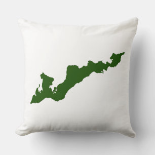Classic Fishers Island Logo Coussin - Vert