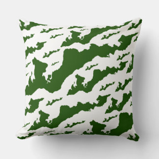 Classic Fishers Island Logo Coussin - Vert