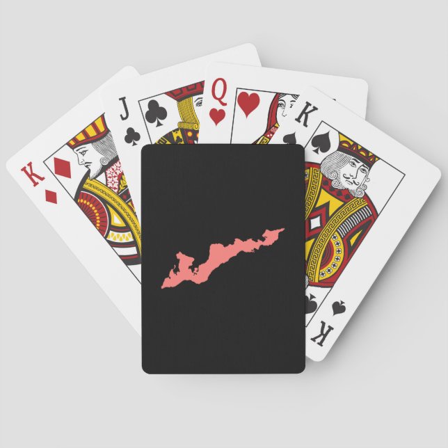 Classic Fishers Island Playing Cards – Pink/Black (Back)