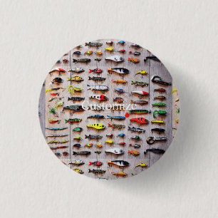 Classic Fishing Lures Thunder_Cove 1 Inch Round Button