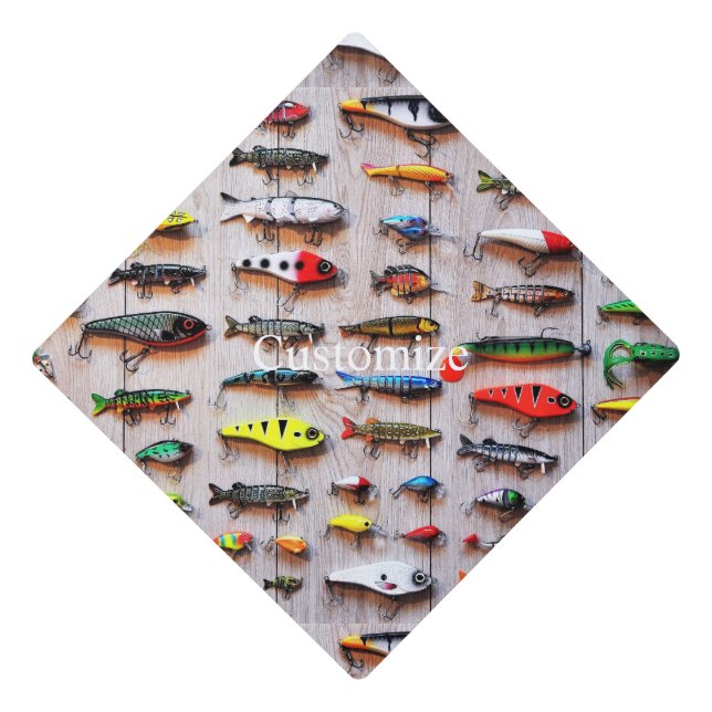 Classic Fishing Lures Thunder_Cove   Graduation Cap Topper (Front)
