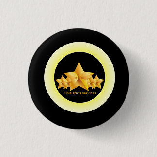 classic five star service 1 inch round button