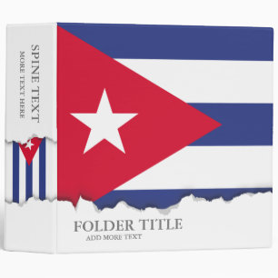 Classic Flag of Cuba Binder