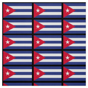 Classic Flag of Cuba Fabric