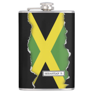 Classic Flag of Jamaica Hip Flask